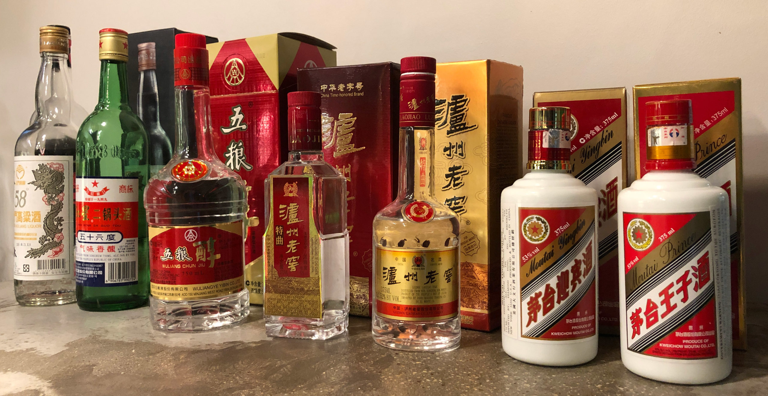 Many types of baijiu